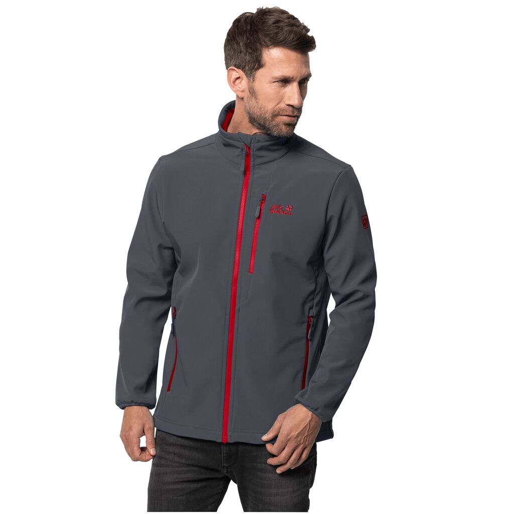 Jack Wolfskin WHIRLWIND softshell μπουφαν ανδρικα ανθρακίτης | GR9358718